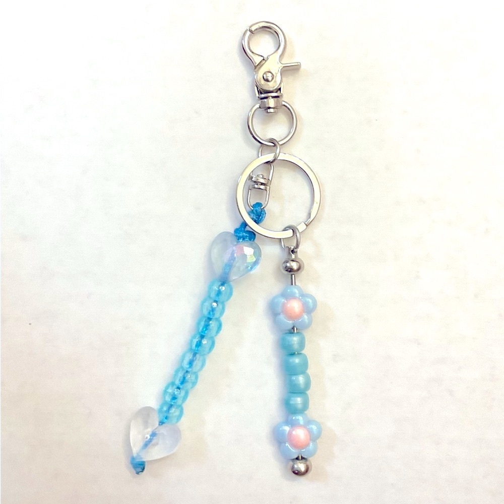 Blue Beaded Kids Keychain/bag chain Accessory